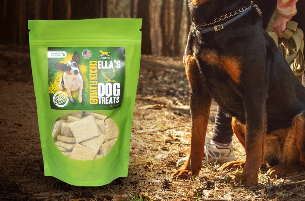 Ella's treats with a Rottweiler