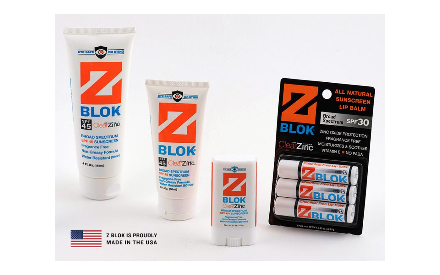 Z Blok mineral ClearZinc sunscreen range